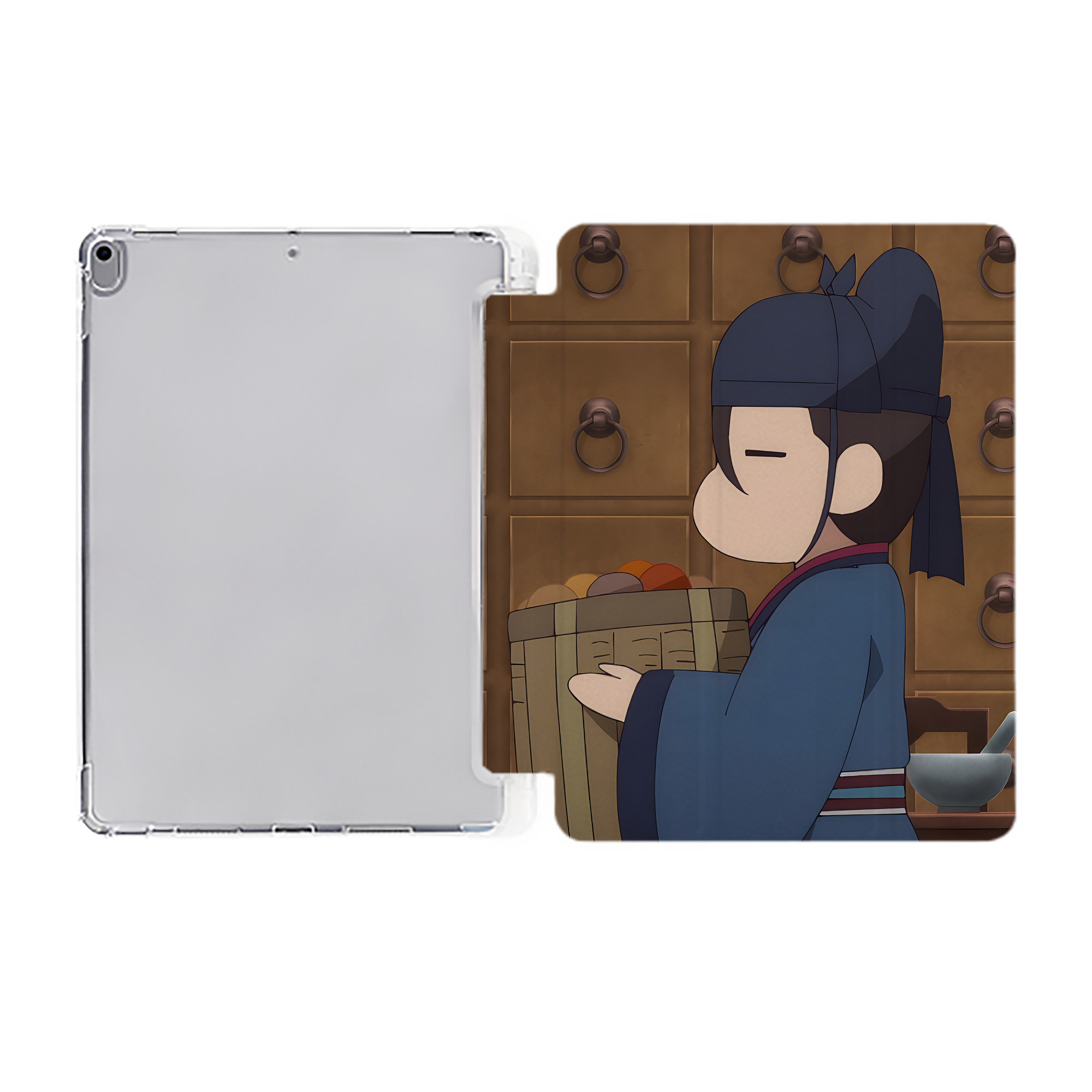 （画像用） 薬屋のひとりごと The Apothecary Diaries IPad ケース ペン収納付き 三つ折りスタンド PUレザー×シリコン 対応機種9.5/10.5/10.9インチ